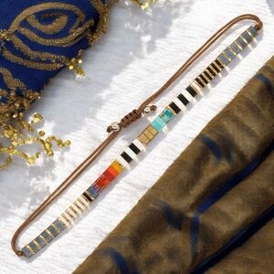 🆕️Handmade Tila Bead Bracelet | Boho Chic Adjustable Stacking Trendy Jewelry✨